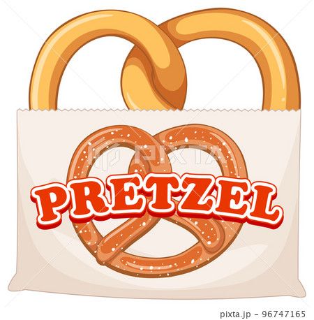Pretzel bread in paper bag 96747165