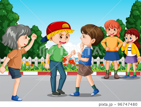 A boy bullied by other kids 96747480