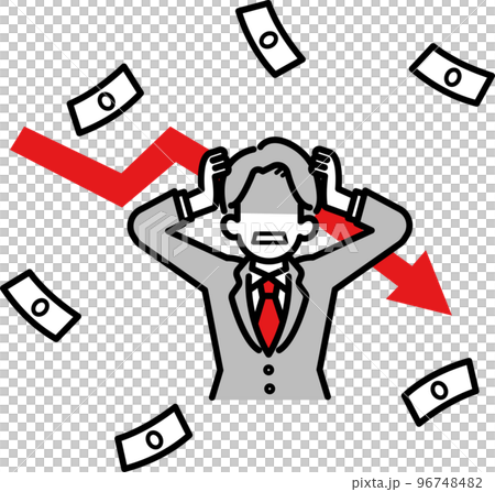 形像個人破產的插圖素材 96748482