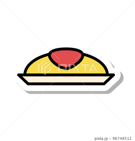 ミニステッカー食べ物 オムレツ ミニステッカー食べ物 オムレツ 96748512