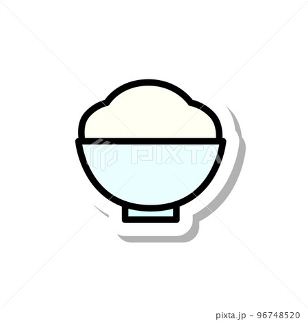 ミニステッカー食べ物 白米 ミニステッカー食べ物 白米 96748520