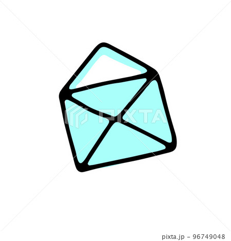 Doodle mailing envelope. Hand drawn open letter icon Doodle mailing envelope. Hand drawn open letter icon 96749048