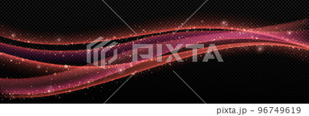 Light effect, pink wave on transparent background 96749619