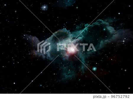 galaxy in a free space. 3D rendering 96752792