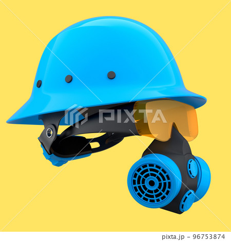 Set of construction wear for repair and installation on yellow background Set of construction wear for repair and installation on yellow background 96753874