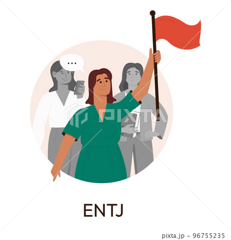 MBTI person types concept. Socionics mbti. Personality test. Flat vector illustration 96755235