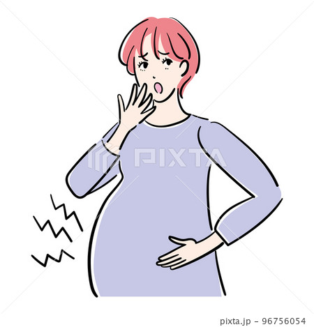 心配事がある妊娠中の女性 心配事がある妊娠中の女性 96756054