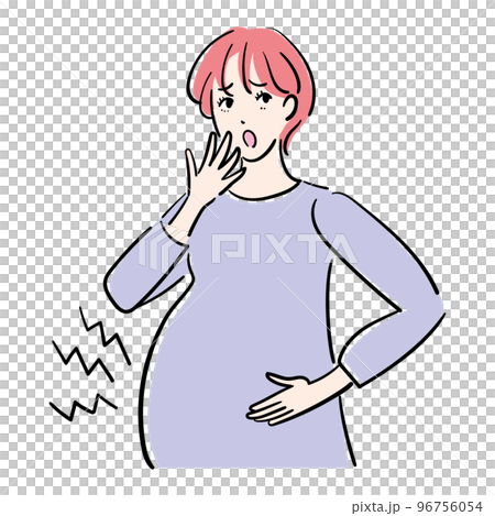 心配事がある妊娠中の女性 心配事がある妊娠中の女性 96756054