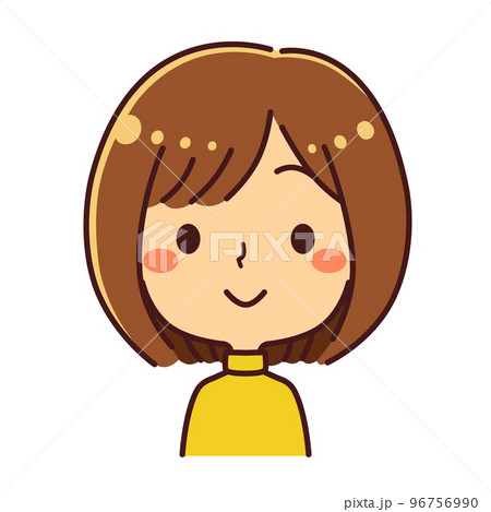 タートルネックの女性　イラスト素材 96756990