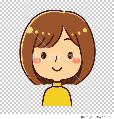 タートルネックの女性　イラスト素材 96756990