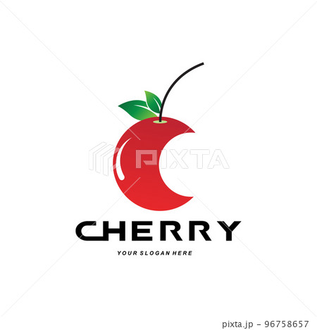 Cherry Fruit logo, Red Colored plant vector illustration, Fruit Shop Design, Company, Sticker, Product Brand 96758657