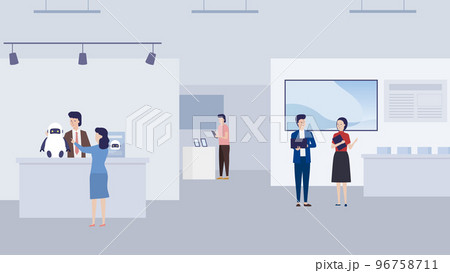 16:9|エキスポ・エキシビションのイラスト素材 16:9|エキスポ・エキシビションのイラスト素材 96758711