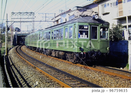 東急3450形3473号車、多摩川園ー沼部（目蒲線）、1980年1月27日、コダクローム64 96759635