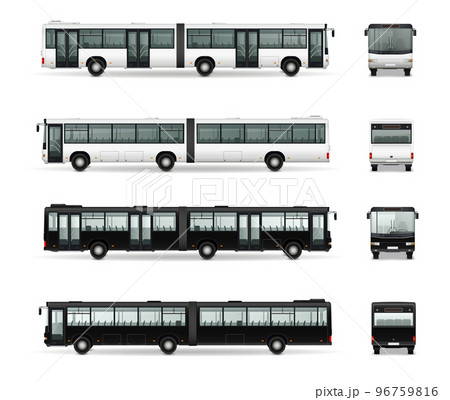 Bus Mockup Realistic Collection 96759816