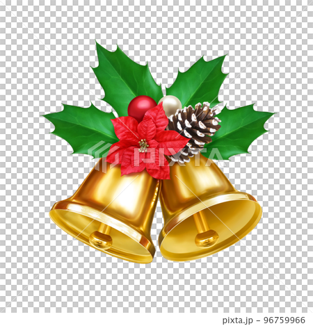 クリスマス ベル イラスト リアル 96759966