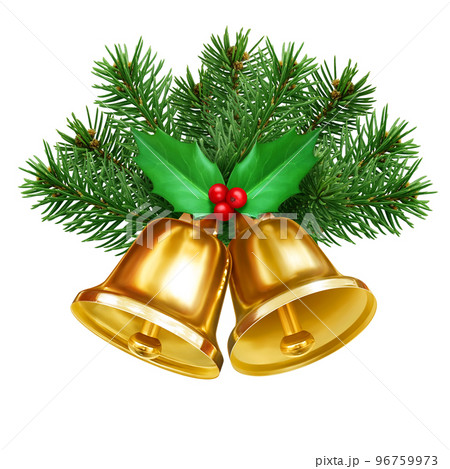 クリスマス ベル イラスト リアル 96759973