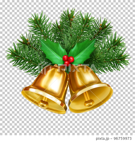 聖誕鐘聲插畫逼真 96759973