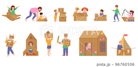Kids Cardboard Boxes Set 96760506