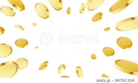Golden coins explosion. Casino jackpot or win concept. 96762104
