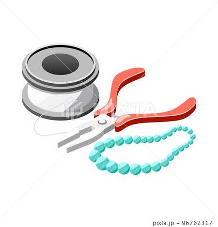 Beads Isometric Hobby Composition 96762317