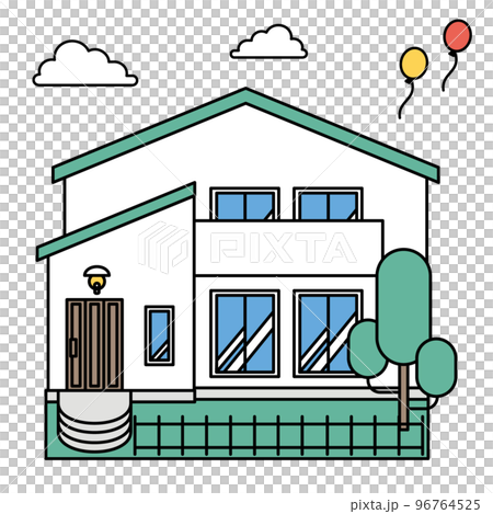 Illustration of a simple house (F type) Illustration of a simple house (F type) 96764525