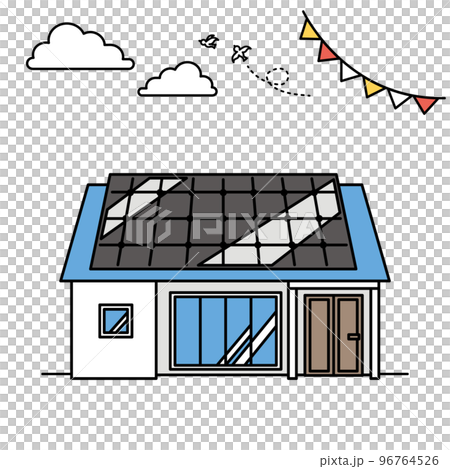 Illustration of a simple house (G type) Illustration of a simple house (G type) 96764526