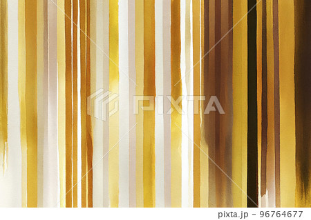 背景素材:茶色の水彩風ストライプ背景 96764677