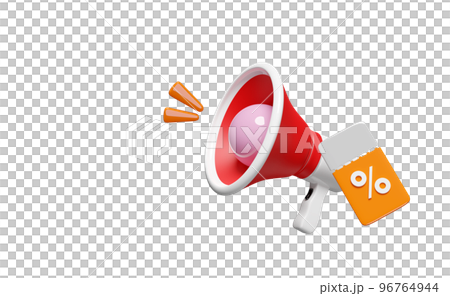 3d hand speaker, megaphone with discount sales isolated. price tags coupon, announce promotion news for social media networks, online marketing shopping concept, 3d render 3d hand speaker, megaphone with discount sales isolated. price tags coupon, announce promotion news for social media networks, online marketing shopping concept, 3d render 96764944