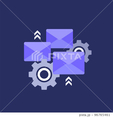 email automation icon, flat vector design 96765461