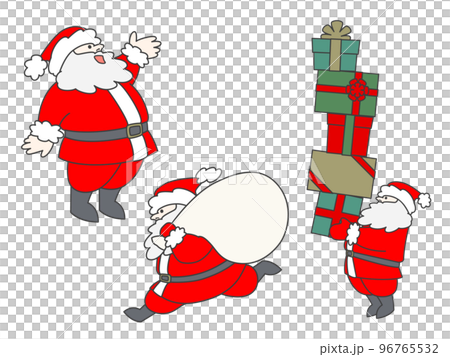 可愛的聖誕老人姿勢集 96765532