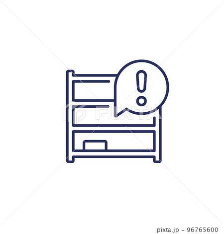 empty inventory or shelves line icon 96765600