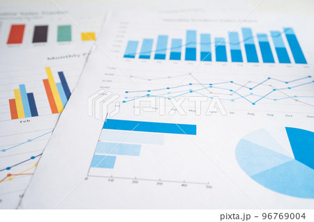Chart or graph paper. Financial, account, statistic and business data concept. Chart or graph paper. Financial, account, statistic and business data concept. 96769004
