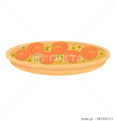 Shrimp food icon cartoon vector. Chinese festival. Rice meal 96769711