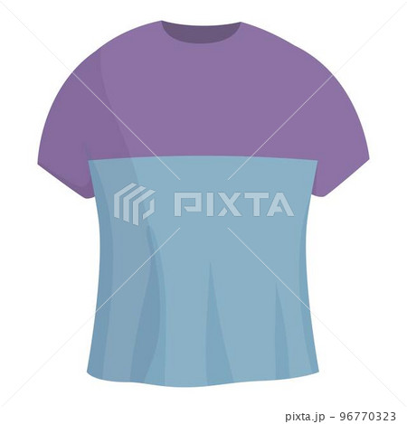 Double color tshirt icon cartoon vector. Sport front. Body template 96770323