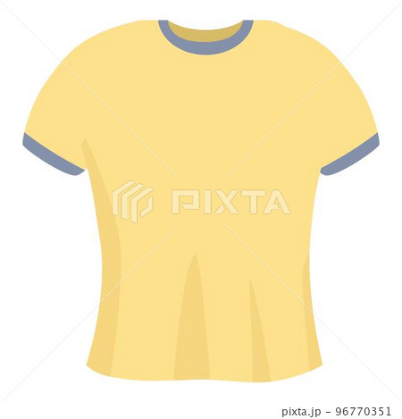 Yellow tshirt icon cartoon vector. Sport design. Men fashion Yellow tshirt icon cartoon vector. Sport design. Men fashion 96770351