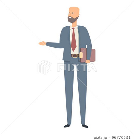 Money manager icon cartoon vector. Commercial director. Marketing data Money manager icon cartoon vector. Commercial director. Marketing data 96770531