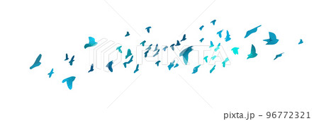 Bird watercolor. A flock of colorful birds. Mixed media. Vector illustration Bird watercolor. A flock of colorful birds. Mixed media. Vector illustration 96772321