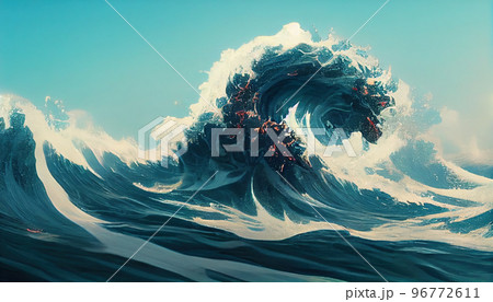 Greate Wave in ocean Greate Wave in ocean 96772611