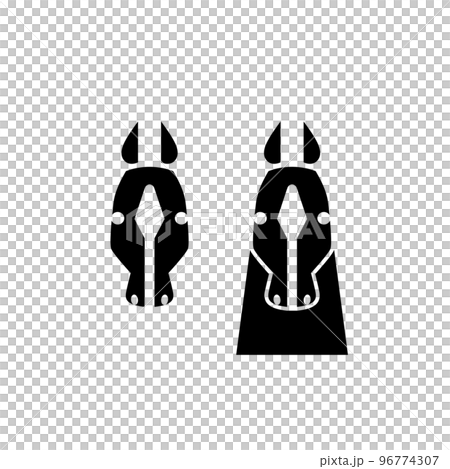 horse head full face icon 96774307