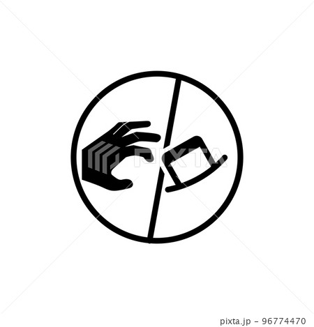 Beware of pickpockets hand stealing phone in pocket icon sign Beware of pickpockets hand stealing phone in pocket icon sign 96774470