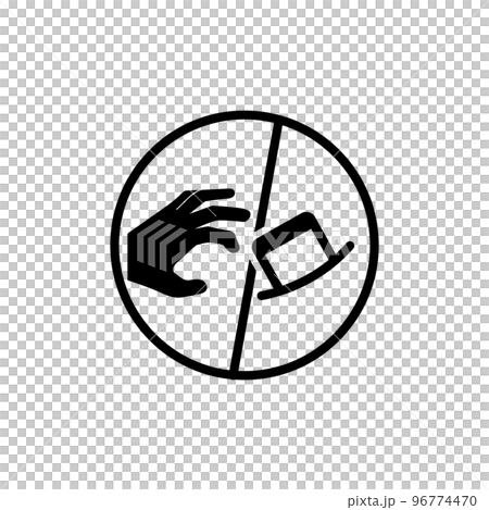 Beware of pickpockets hand stealing phone in pocket icon sign Beware of pickpockets hand stealing phone in pocket icon sign 96774470