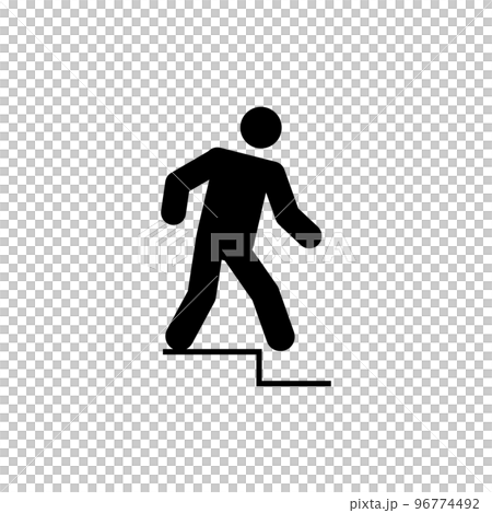 beware of the step warning sign icon beware of the step warning sign icon 96774492