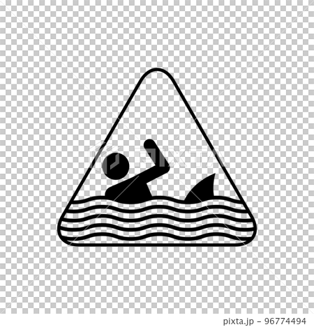 beware sharks attack warning sign beware sharks attack warning sign 96774494