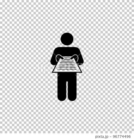 Character handing a paper or curriculum vitae icon Character handing a paper or curriculum vitae icon 96774496