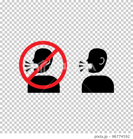 Do not talk sign please be quiet icon 96774592