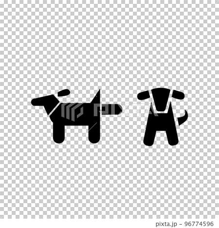 dog pet front and profile icon set dog pet front and profile icon set 96774596