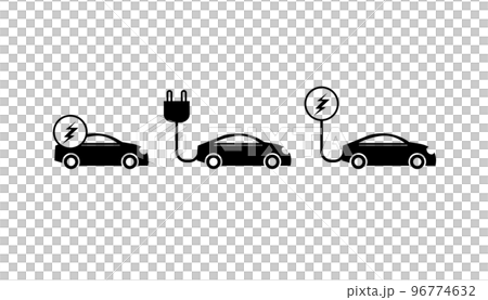Electric car icon symbol 96774632