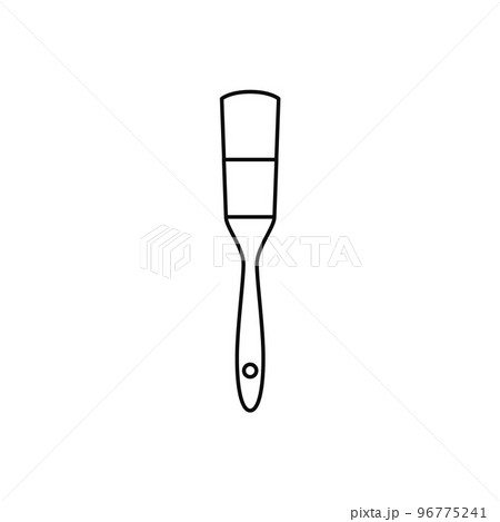 Paint brush icon line art isolated on white background. Vector illustration. Paint brush icon line art isolated on white background. Vector illustration. 96775241