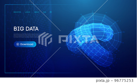 3D Background blockchain technology vector illustration 96775253