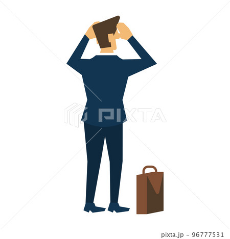 Clipart of cartoon version of businessman fail Clipart of cartoon version of businessman fail 96777531